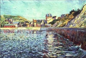 P.Signac,Port-en-Bessin, 1884.