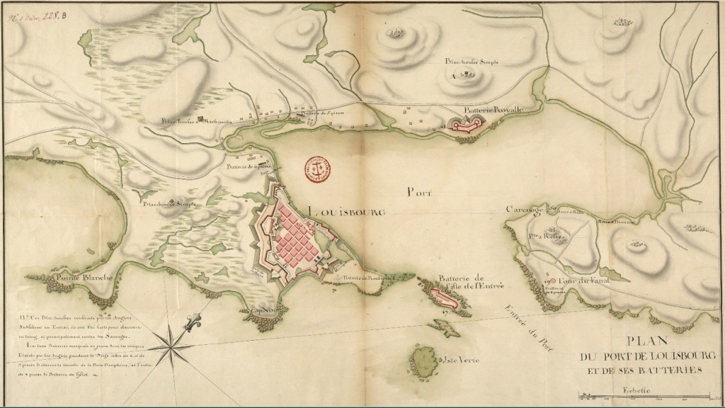 Plan de Louisbourg vers 1751.